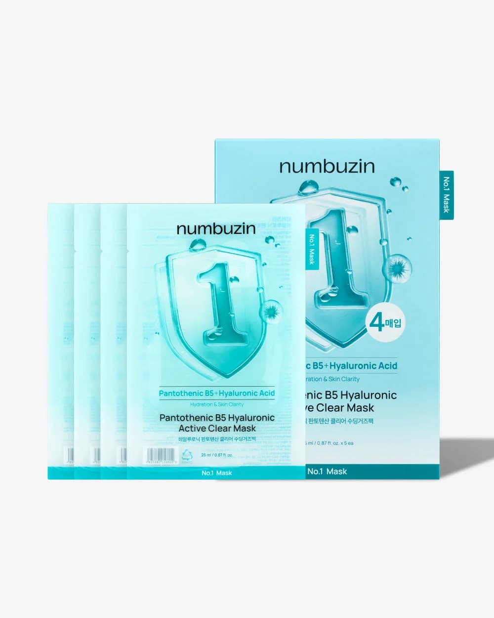 Numbuzin No.1 Pantothenic B5 Hyaluronic Active Clear Mask Set