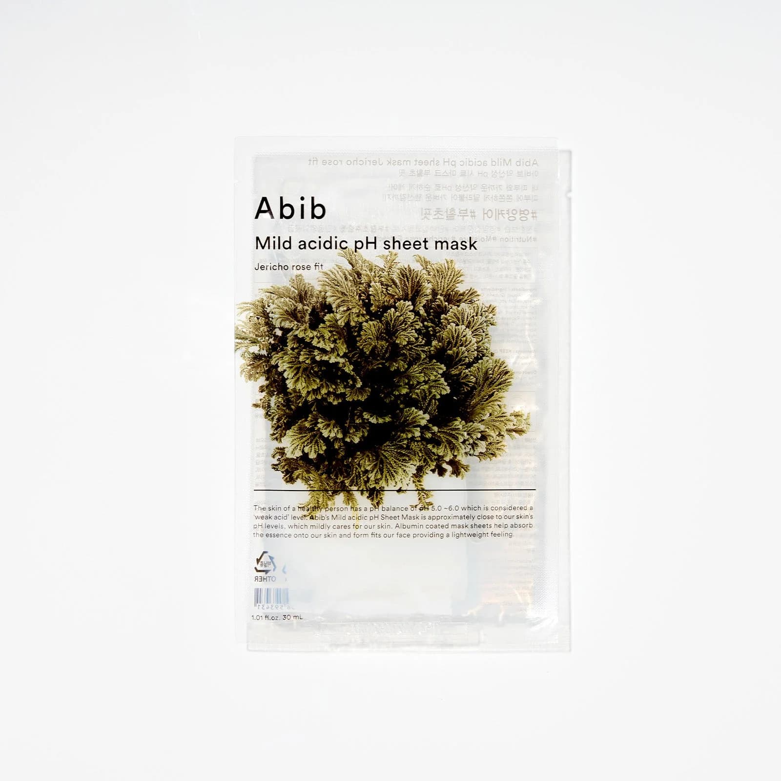 Abib Mild acidic pH sheet mask Jericho rose fit 30ml